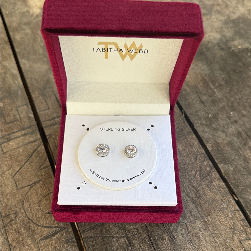 Tabitha Webb Sterling Silver Stud Earrings Nib